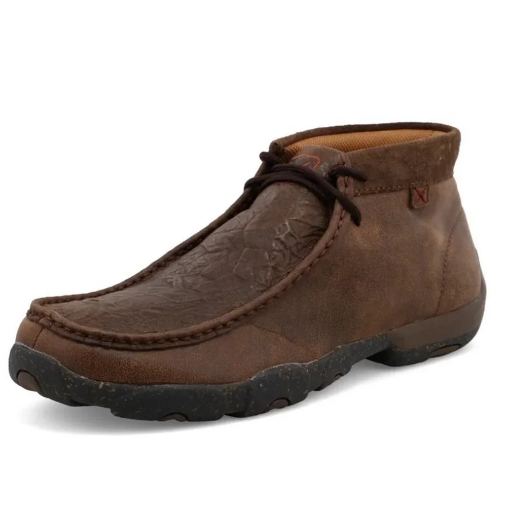 Twisted X (WIDE) Chocolate Chukka Boots Driving Mocs (New in Box) - Picture 1 of 6